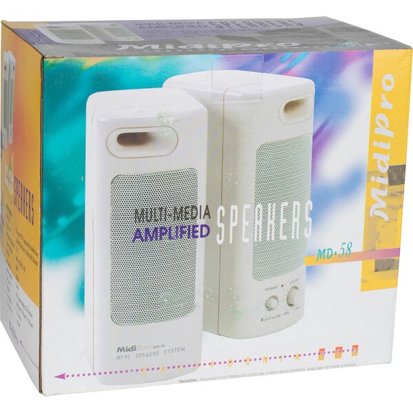 Main product image for MidiPro MD-58 Powered Hi-Fi Multimedia Speaker System299-4360